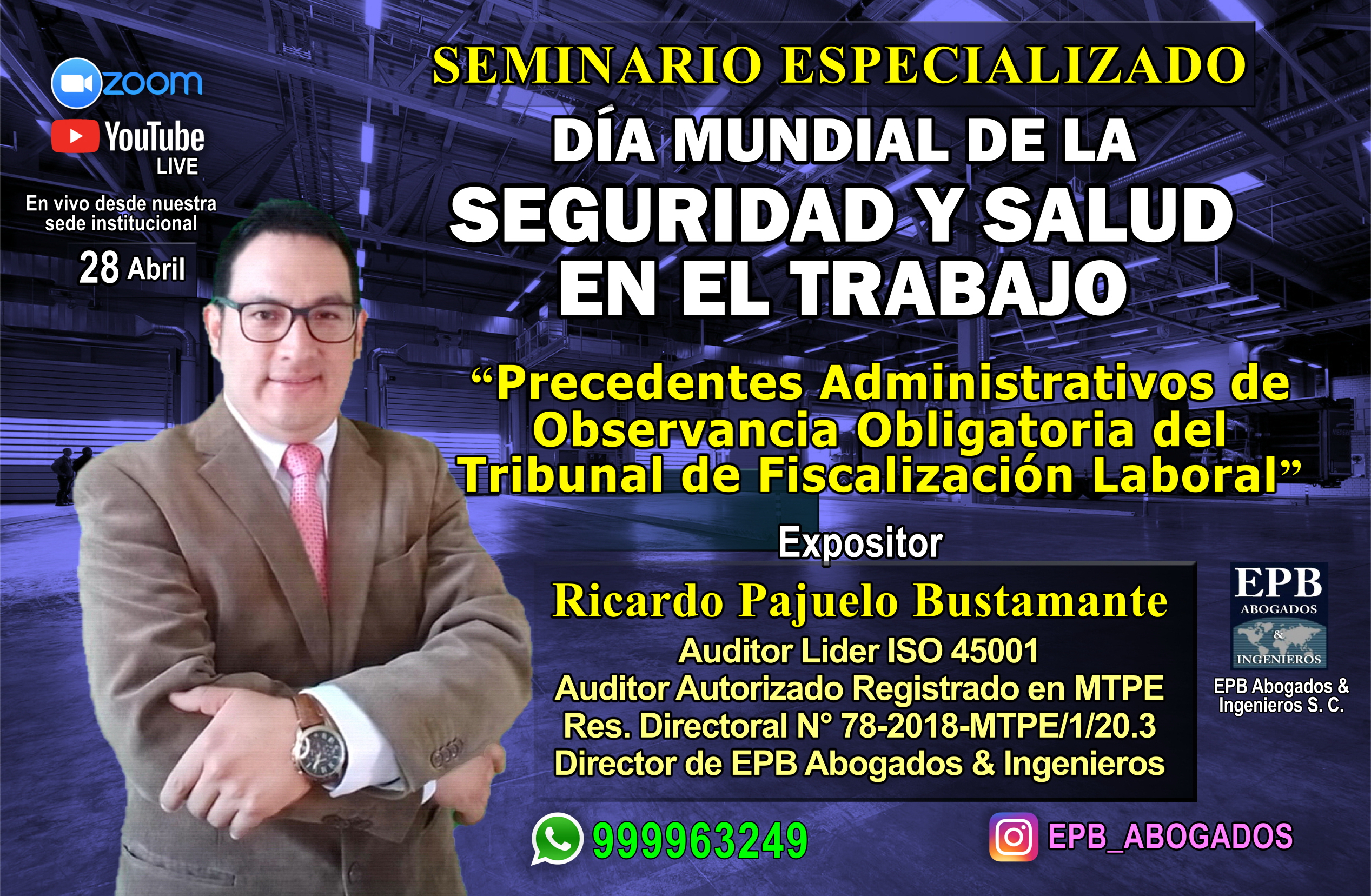 Día Mundial de la Seguridad y Salud en el Trabajo - Precedentes Administrativos de observancia obligatoria del Tribunal de Fiscalización Laboral